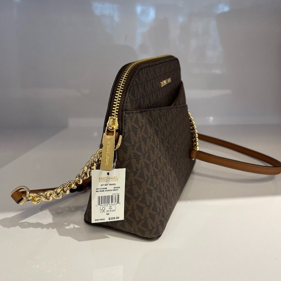 Michael Kors Jet Set Xcross Crossbody Bag MK Brown - Picture 11 of 14